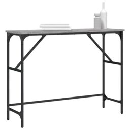 Berkfield Home Console Table Grey Sonoma 100x32x75 cm Engineered Wood - Size: 100 x 32 x 75 cm - thumbnail 3