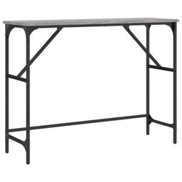 Berkfield Home Console Table Grey Sonoma 100x32x75 cm Engineered Wood - Size: 100 x 32 x 75 cm - thumbnail 2