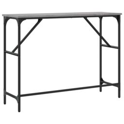 Berkfield Home Console Table Grey Sonoma 100x32x75 cm Engineered Wood - Size: 100 x 32 x 75 cm - thumbnail 6