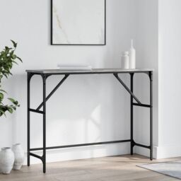 Berkfield Home Console Table Grey Sonoma 100x32x75 cm Engineered Wood - Size: 100 x 32 x 75 cm - thumbnail 1
