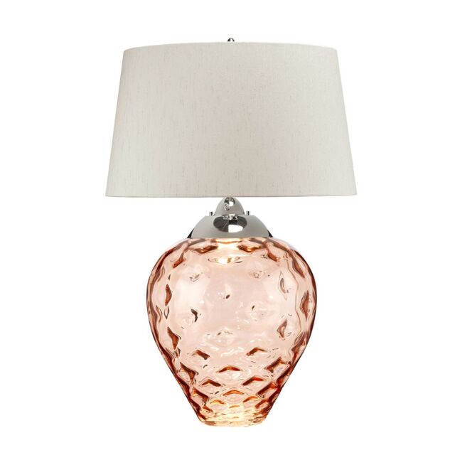 Netlighting Samara Large Table Lamp Salmontinted Glass in Pink - image 1