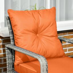 Wyld Haus Nola Nora 3 Piece Mixed Grey Rattan Bistro Set 72L Storage Table and in Orange - thumbnail 8