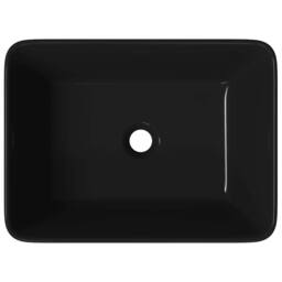 Berkfield Home Wash Basin 40x30x13 cm Ceramic Black - Size: 40 x 30 x 13 cm - thumbnail 6
