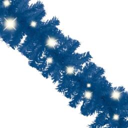 Berkfield Home Cosy Christmas Garland with LED Lights 5 m Blue