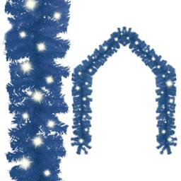 Berkfield Home Cosy Christmas Garland with LED Lights 5 m Blue - thumbnail 2