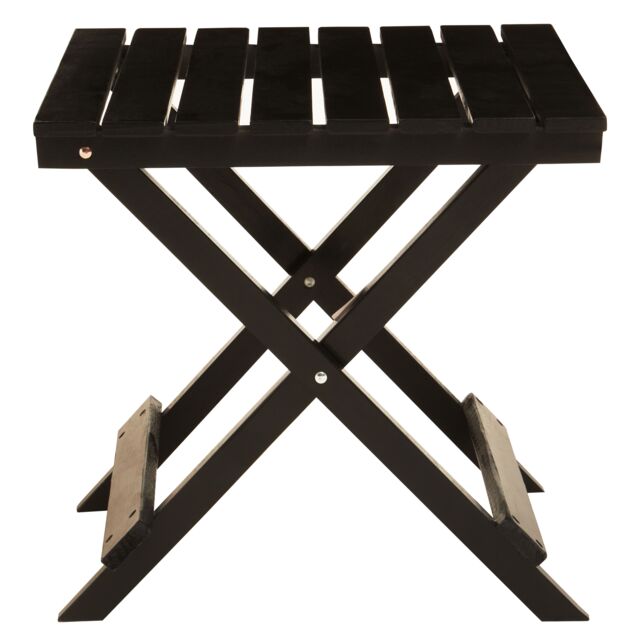 Orsina Beauport Wood Folding Table in Black - image 1