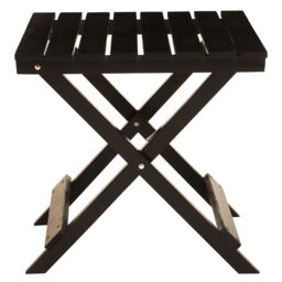 Orsina Beauport Wood Folding Table in Black