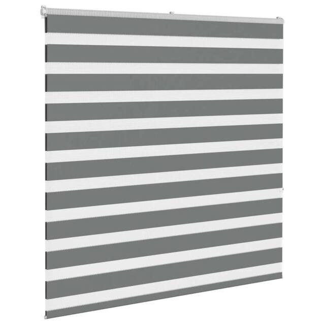 Berkfield Home Elegant Zebra Blind Dark Grey 145x150 cm Fabric Width 140.9 cm Po - image 1