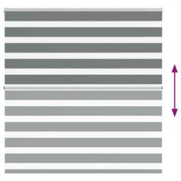 Berkfield Home Elegant Zebra Blind Dark Grey 145x150 cm Fabric Width 140.9 cm Po - thumbnail 5