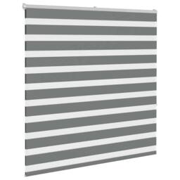 Berkfield Home Elegant Zebra Blind Dark Grey 145x150 cm Fabric Width 140.9 cm Po - thumbnail 1