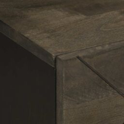 Berkfield Home Bedside Cabinet Black 40x33x46 cm Solid Wood Mango - Size: 40 x 33 x 46 cm - thumbnail 6