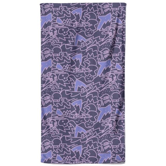 Zavvi Jaws Purple Doodle Pattern Beach Towel - image 1