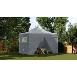 Berkfield Home Durable Foldable Tent Pop-Up with 4 Side Walls 3x4.5 m Anthracite in Charcoal