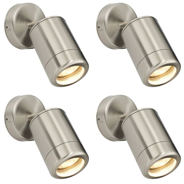 Loops 4 PACK Adjustable IP65 Spotlight - 7W LED GU10 - Marine Grade Stainless Steel in Metallics - image 1
