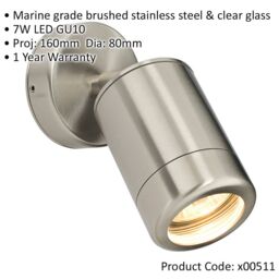 Loops 4 PACK Adjustable IP65 Spotlight - 7W LED GU10 - Marine Grade Stainless Steel in Metallics - thumbnail 2