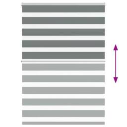 Berkfield Home Zebra Blind Dark Grey 130x150 cm Fabric Width 125.9 cm Polyester - thumbnail 5