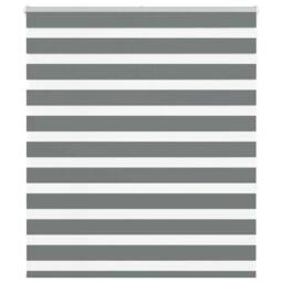 Berkfield Home Zebra Blind Dark Grey 130x150 cm Fabric Width 125.9 cm Polyester - thumbnail 2