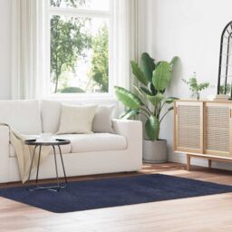 Berkfield Home Shaggy Rug High Pile NAVARRA Navy 130x200 cm Polyester in Blue - Size: Medium - thumbnail 1