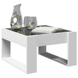 Berkfield Home Coffee Table with Infinity LED White 50x53x30 cm - Size: 50 x 53 x 30 cm - thumbnail 5