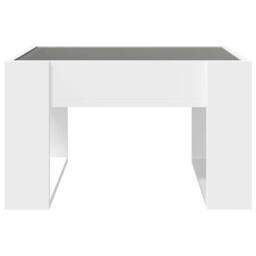 Berkfield Home Coffee Table with Infinity LED White 50x53x30 cm - Size: 50 x 53 x 30 cm - thumbnail 7