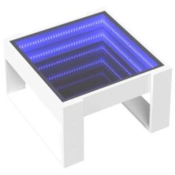 Berkfield Home Coffee Table with Infinity LED White 50x53x30 cm - Size: 50 x 53 x 30 cm - thumbnail 3
