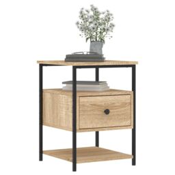 Berkfield Home Bedside Cabinets 2 pcs Sonoma Oak 40x42x56 cm Engineered Wood in Brown - Size: 40 x 42 x 56 cm - thumbnail 4