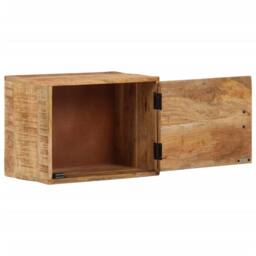 Berkfield Home Wall-mounted Bedside Cabinet 40x30x25 cm Solid Wood Mango - Size: 40 x 30 x 25 cm - thumbnail 2