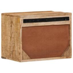 Berkfield Home Wall-mounted Bedside Cabinet 40x30x25 cm Solid Wood Mango - Size: 40 x 30 x 25 cm - thumbnail 5