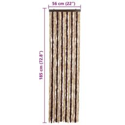 Berkfield Home Insect Curtain Beige & Light Brown 56x185 cm Chenille - thumbnail 7