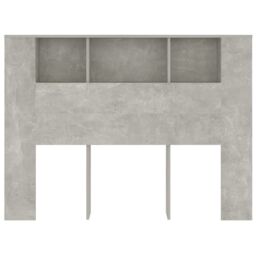 Berkfield Home Headboard Cabinet Concrete Grey 140x18.5x104.5 cm - thumbnail 3