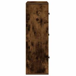 Berkfield Home Durable Bookcase Smoked Oak 60x24x76.5 cm Engineered Wood in Brown - thumbnail 6