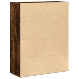 Berkfield Home Durable Bookcase Smoked Oak 60x24x76.5 cm Engineered Wood in Brown - thumbnail 7