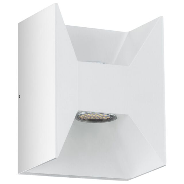 Loops IP44 Outdoor Wall Light White Cast Aluminium 2.5W Built in LED Porch Lamp - image 1