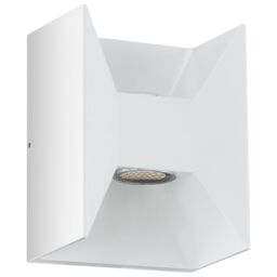 Loops IP44 Outdoor Wall Light White Cast Aluminium 2.5W Built in LED Porch Lamp