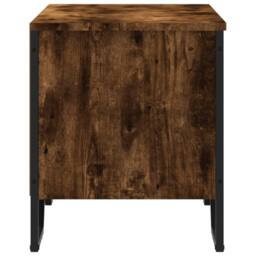 Berkfield Home Shoe Cabinet Smoked Oak 90x38x45.5 cm Engineered Wood - thumbnail 5