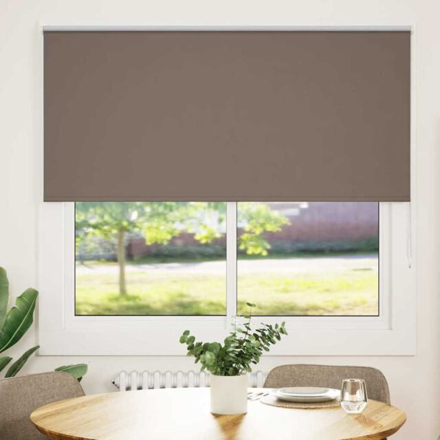 Berkfield Home Roller Blind Blackout Coffee 165x150 cm Fabric Width 161.6 cm Polyester in Brown - image 1