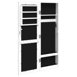 Berkfield Home Mirror Jewellery Cabinet Wall Mounted White 30x8.5x90 cm - thumbnail 5