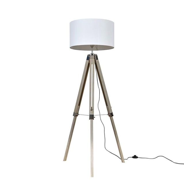 ValueLights Clipper Tripod Brown Floor Lamp Base - image 1