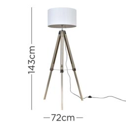 ValueLights Clipper Tripod Brown Floor Lamp Base - thumbnail 4