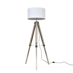 ValueLights Clipper Tripod Brown Floor Lamp Base