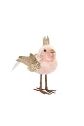 KDMD Pink Velvet Bird 26cm Christmas Ornament - thumbnail 2