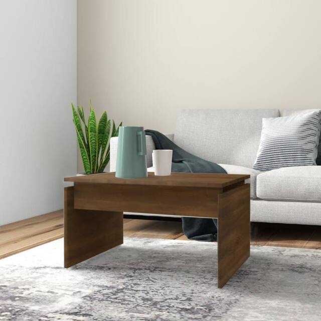 Berkfield Home Decorative Coffee Table Brown Oak 68x50x38 cm Engineered Wood - Size: 68 x 50 x 38 cm - image 1