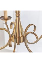 Netlighting Kora 5 Light Multi Arm Ceiling Pendant Candle Antique Brass E14 in Gold - thumbnail 5