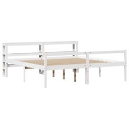 Berkfield Home Senior Bed with Headboard without Mattress White 200x200 cm - thumbnail 3