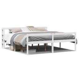 Berkfield Home Senior Bed with Headboard without Mattress White 200x200 cm - thumbnail 2