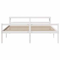 Berkfield Home Senior Bed with Headboard without Mattress White 200x200 cm - thumbnail 4