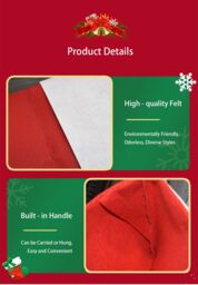 Obasyhig Felt Christmas Tree Ornament Sock in Green - Size: 8 Pack - thumbnail 6