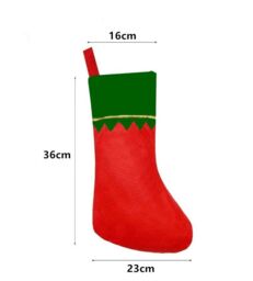 Obasyhig Felt Christmas Tree Ornament Sock in Green - Size: 8 Pack - thumbnail 2