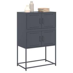 Berkfield Home Sideboard Anthracite 68.5x38.5x107 cm Steel in Dark Grey - thumbnail 4