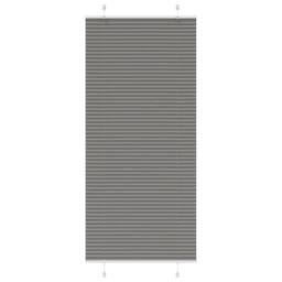Berkfield Home Pleated Blind Anthracite 85x200 cm Fabric Width 84.4 cm Polyester in Charcoal - thumbnail 2